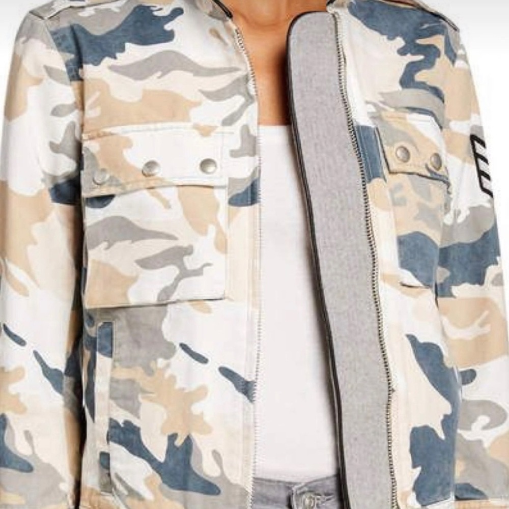 Zadig & Voltaire Military style pink camo jacket S